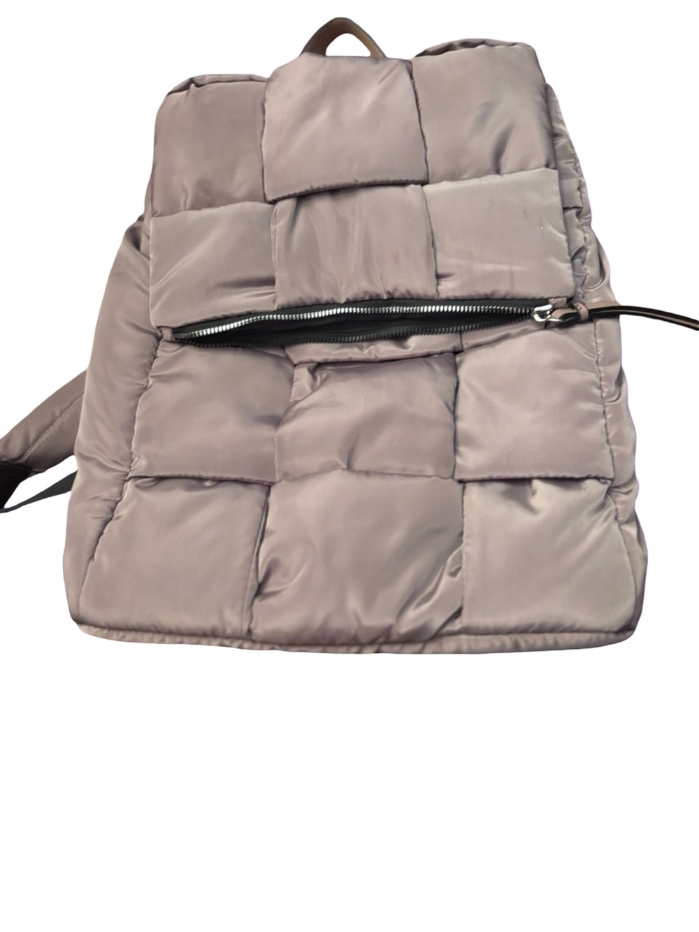Quilted Puff Backpack in light purple